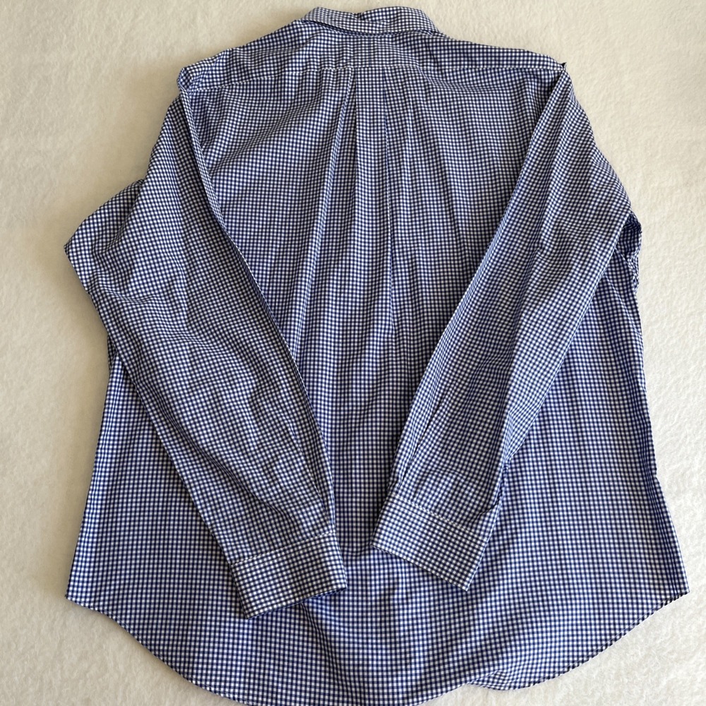 Polo Ralph Lauren Shirt‎ Men's XL Classic Fit Blue Check Plaid Button Down - Picture 6 of 10